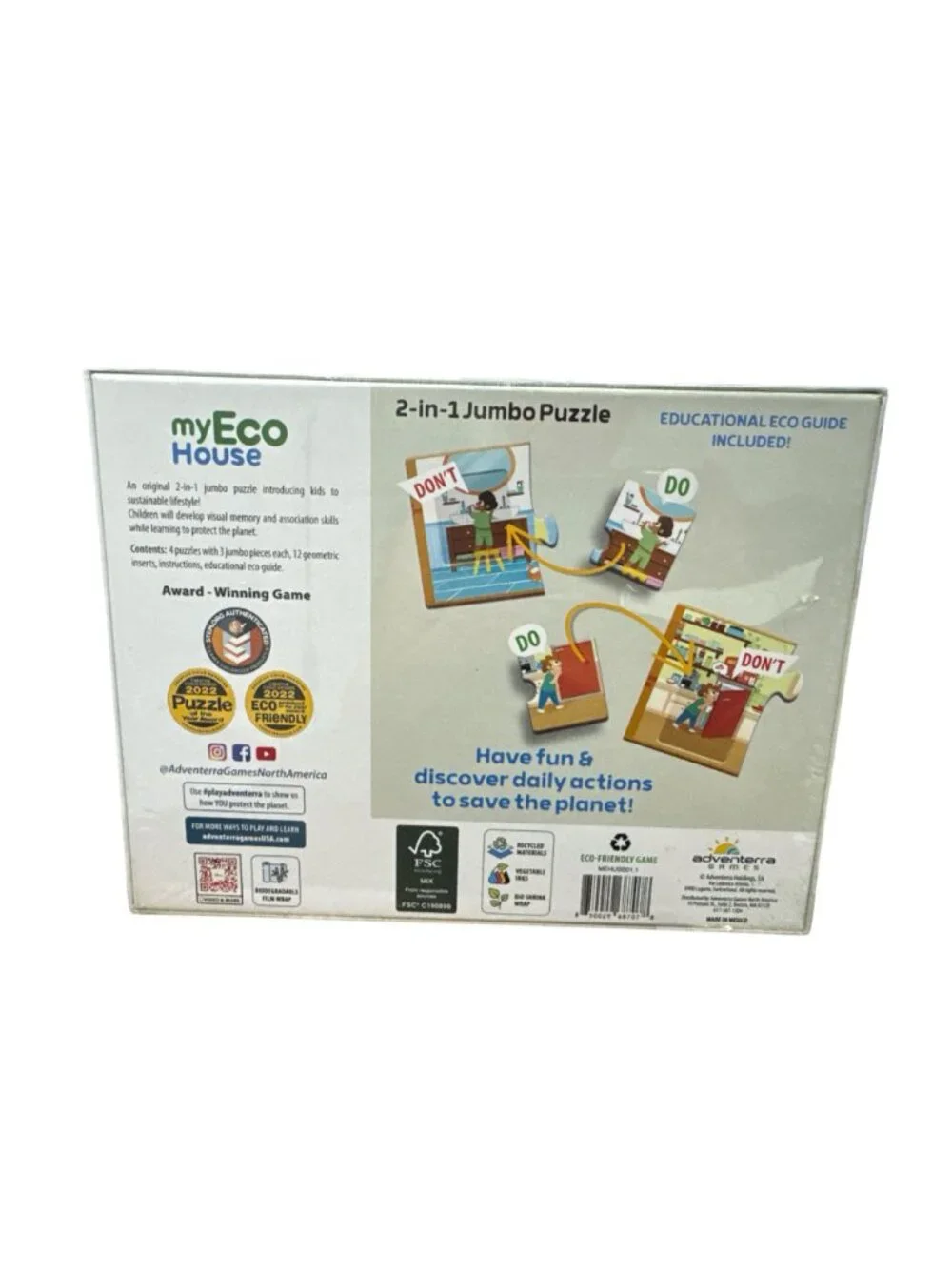My Eco House 2-In-1 Jumbo Puzzle Educational Game For Kids Ages 3+